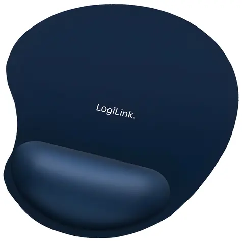 LogiLink ID0027B modrá / Podložka pod zápěstí k myši / silikon / 204x230x20 mm