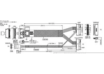 Supermicro kabel MCIO x8 - 2x SFF-8639 4i s napájením / Kabel SAS / interní NVMe / 0,45 m