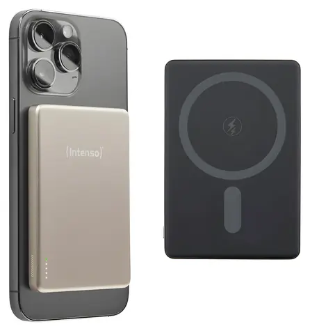 Intenso MW5000 champagne / Powerbanka / Magnetická / Bezdrátové nabíjení / 5000 mAh
