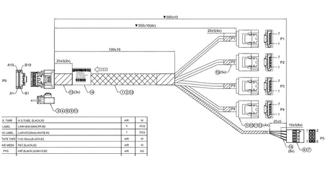 SuperMicro Kabel SlimSAS SFF-8654 4i - 4x SATA reverzní / Kabel SAS / interní / 0,35 m / 100 Ohm