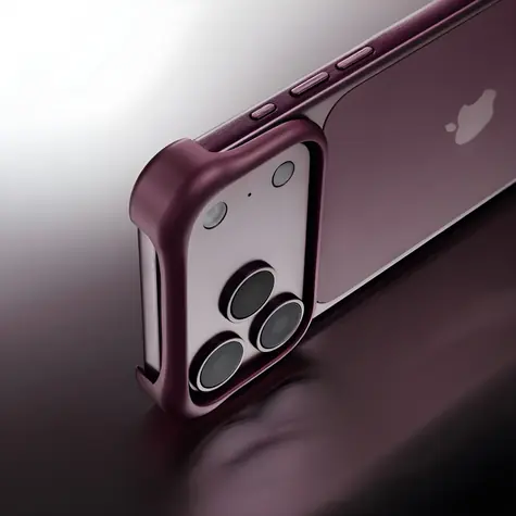 Arc Pulse ochranný rám pro iPhone 18 Pro Max tmavě červená / Ochranný rám / Hliníkový / Ochrana pádu 3 m
