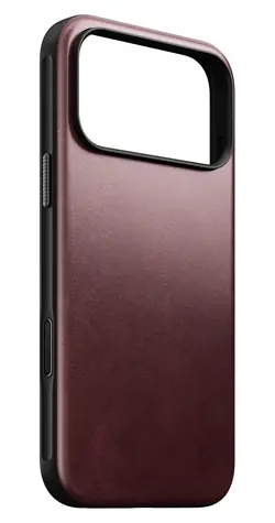 Nomad Modern Leather Case burgundy (Horween) / Kožený kryt / pro Apple iPhone 17 Pro Max a 18 Pro Max / MagSafe