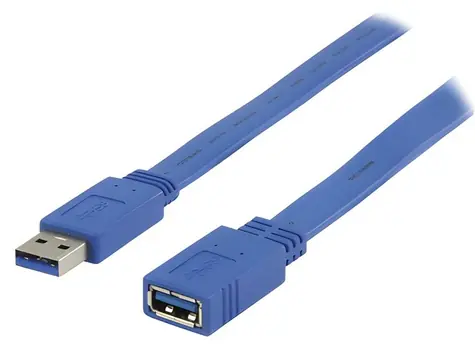 Valueline Plochý prodlužovací kabel USB 3.0 A-A 3 m / Prodlužovací kabel / USB 3.0 / A-A