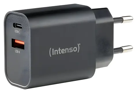 Intenso W30AC černá / Nabíječka / USB-A + USB-C / 30 W
