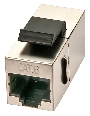 Lindy Keystone spojka Cat.6 STP černá / Keystone spojka / RJ-45 / Stíněná