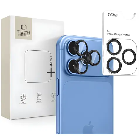 Tech-Protect Camring Fit+ černá / Ochranný kryt fotoaparátu / Apple iPhone 18 Pro/Pro Max