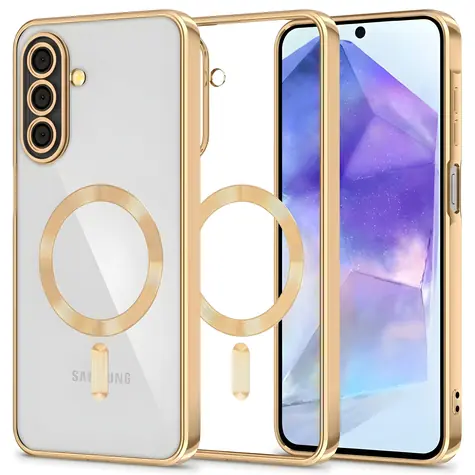 Tech-Protect MagFlex MagSafe transparentní zlatá / Kryt / Samsung Galaxy A27 5G / MagSafe