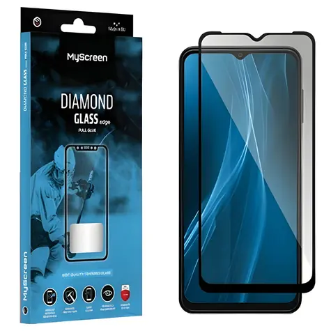 MyScreen Diamond Glass Edge FullGlue Honor X6a/X6b černá / Ochranné sklo / Full Glue / 9H