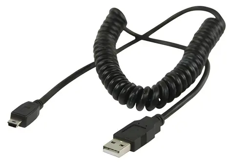 Valueline Spirálový kabel USB 2.0 A - Mini USB 5pin / Kabel / USB 2.0 / 2 m