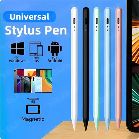 Dotykové pero bílé / Dotykové pero / kapacitní / univerzální pro iOS, Android, Windows