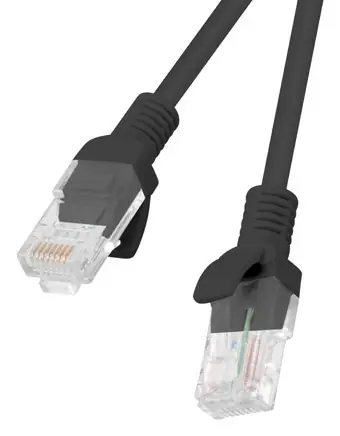 Lanberg UTP CAT5E 10m černá / Patch kabel / RJ45-RJ45 / U/UTP / Fluke Passed