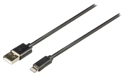 Valueline Kabel USB-A - Lightning 2m černá / Synchronizační a nabíjecí kabel / pro Apple