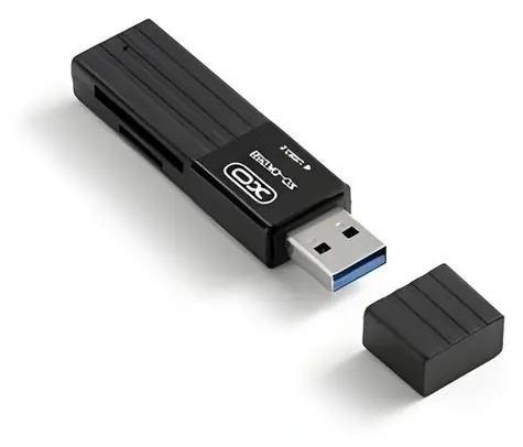XO DK05B černá / Čtečka paměťových karet / 2v1 / USB 3.0 / SD, microSD