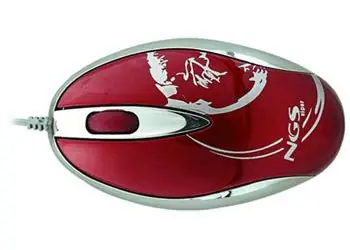 NGS Vipermouse červená / Myš / Optická / Drátová / USB / 2 tlačítka