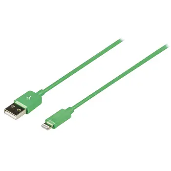 Valueline Kabel USB-A - Lightning 1 m zelená / Synchronizační a nabíjecí kabel