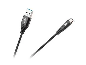 Rebel Kabel USB-A - USB-C černý 0,5 m / Kabel USB-C / USB-A - USB-C