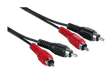 Hama Audio kabel 2x cinch - 2x cinch černá / Audio kabel / 1,5 m