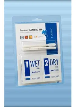 D-CLEAN Čisticí sada na plastové části / Sada / 20 utěrek + 3 ks TP