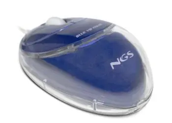NGS VIPMOUSE modrá / Myš / Optický senzor / Drátová / USB / 2 tlačítka
