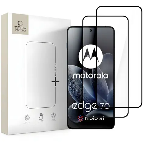 Tech-Protect Glass Fit+ černá / Tvrzené sklo / Motorola Edge 70 5G / 2 ks