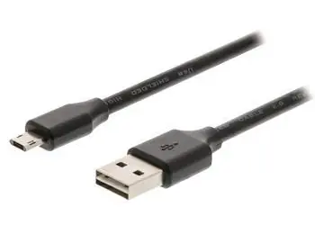 Valueline Kabel USB-A - Micro USB černý / Kabel / USB 2.0 / 2 m