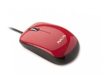 NGS RUBINEFLAVOURMOUSE rubínová / Myš / Optická / USB / 800 dpi / 3 tlačítka