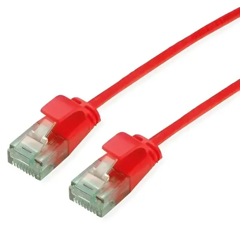 Roline UTP Datacenter patch kabel Cat.6A (Class EA) červený / Patch kabel / RJ45-RJ45 / 3 m / úzký