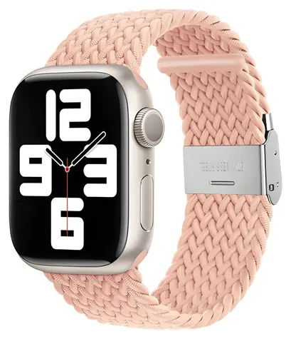 Devia Deluxe Series Sport4 růžový / Řemínek pro Apple Watch / Nylonový pletený / 44/45/46 mm
