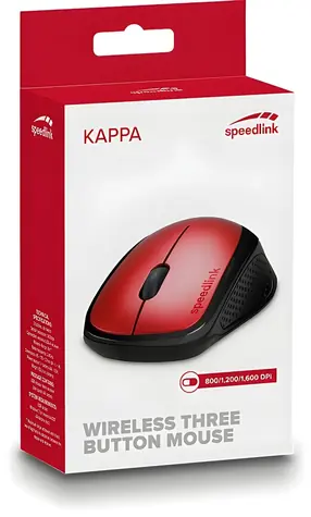 Speed Link Kappa Mouse červená / Myš / Bezdrátová / Dosah 8 m
