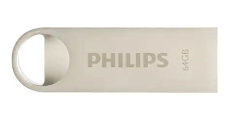 Philips Moon Vintage 64GB stříbrná / Flash disk / USB 2.0 / hliník