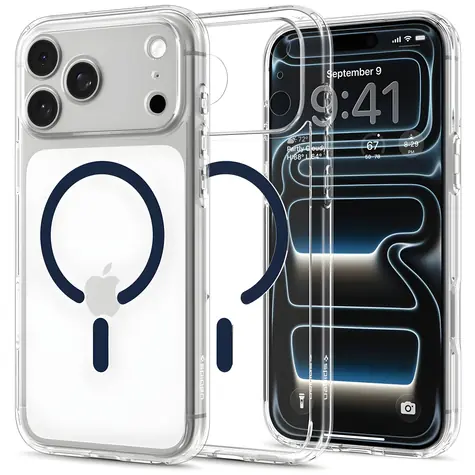 Spigen Ultra Hybrid MagSafe clear navy blue / Ochranný kryt / Apple iPhone 18 Pro Max/17 Pro Max / MagSafe