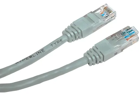 Logo LAN kabel UTP Cat 6 RJ45 5m šedá / Síťový kabel / RJ45-RJ45 / PVC opletení
