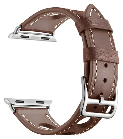 X-SITE Kožený řemínek pro Apple Watch 42/44/45/49mm hnědá / Řemínek / Apple Watch / Kožený
