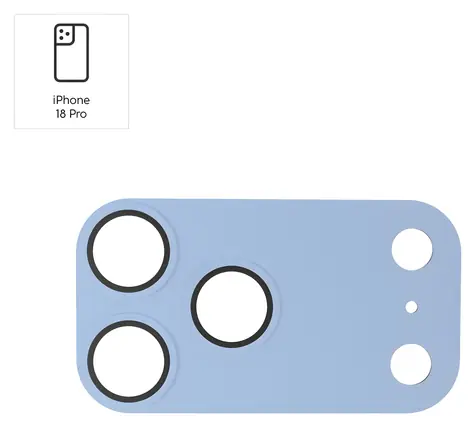 Hama Cam Protect Pro světle modrá / Ochranné sklo fotoaparátu / Apple iPhone 18 Pro / tvrzené sklo / 9H