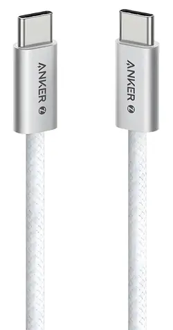 Anker Zolo bílá / Kabel / USB-C - USB-C / 1 m / 240 W / PD 3.1