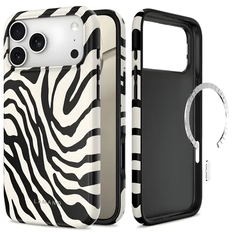 Tech-Protect Lamano MagSafe bílo-černá / Pouzdro / Apple iPhone 18 Pro Max / 17 Pro Max / MagSafe