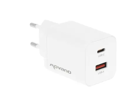 Nabíječka GaN 45W bílá / Nabíječka / USB-C PD / USB-A
