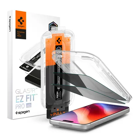 Spigen Glass tR EZ Fit Pro HD (Privacy) / Ochranné sklo / Apple iPhone 18 Pro Max / 2 ks / Filtr soukromí