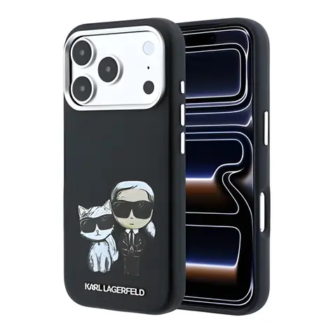 Karl Lagerfeld PU Semi Wrap Smooth Sketch Bodies MagSafe pro Apple iPhone 18 Pro Max černá / Pouzdro