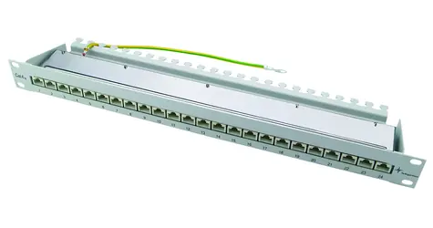 Telegärtner MPP24-HS K černá / Patch panel / 24 portů / Cat.6A / 1U / stíněný