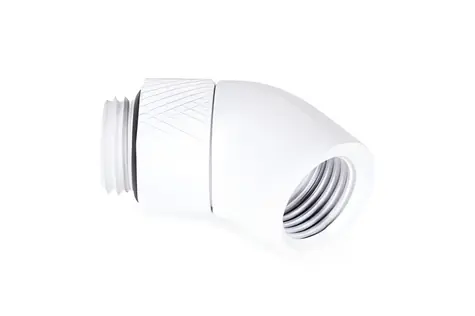 Alphacool Eiszapfen bílá / Úhlový adaptér 45° / G1/4 AG na G1/4 IG / otočný