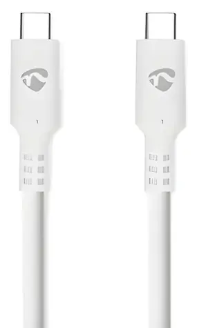 Nedis USB-C - USB-C bílá / Datový kabel / 60 W / 5 Gbps / 4K 60Hz / 2 m