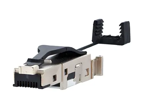 METZ CONNECT E-DAT Industry černá / Konektor RJ45 / IP20 / 8pinový / Montáž na kabel / 10 Gbit/s