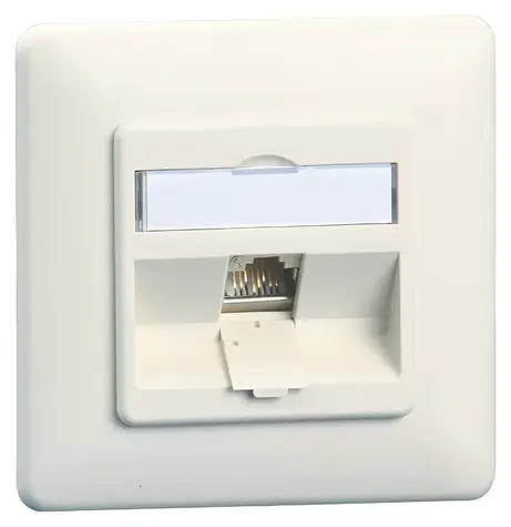 METZ CONNECT E-DAT zásuvka pod omítku bílá / Datová zásuvka / 1 port / Prázdná