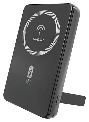 Dudao K14S+ 10000mAh černá / Powerbanka / MagSafe se stojánkem / USB-A / USB-C / 22,5W
