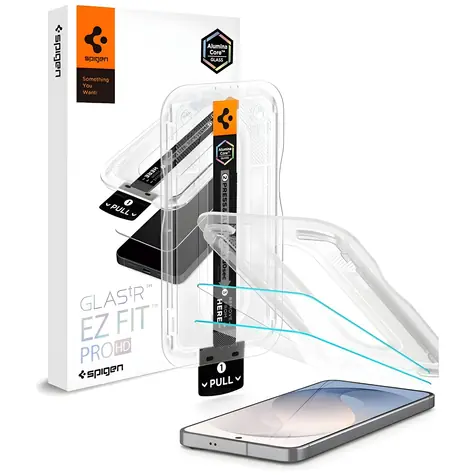 Spigen Glas.tR EZ Fit Pro AC čirá / Tvrzené sklo / Samsung Galaxy S26 FE / 10H+ / AluminaCore / 2 ks
