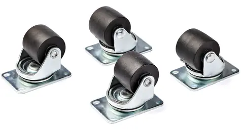 StarTech Otočná kolečka pro racky / Nosnost 250 kg / Černá / 4 ks