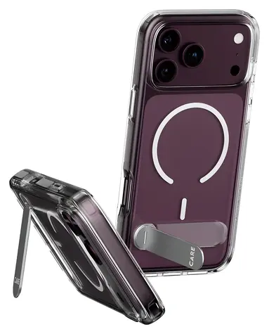 PanzerGlass CARE Kickstand Case / Pouzdro / MagSafe / iPhone 18 Pro Max / 17 Pro Max / transparentní