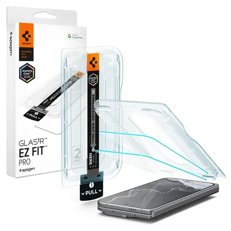 Spigen Glass tR EZ Fit Pro 2 ks / Ochranné sklo / Google Pixel 11 Pro Fold / 10H+ / AluminaCore