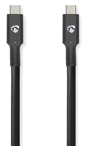 Nedis USB-C - USB-C 3.2 Gen2 černá / Datový kabel / 100 W / 10 Gbps / 4K 60Hz / 2 m